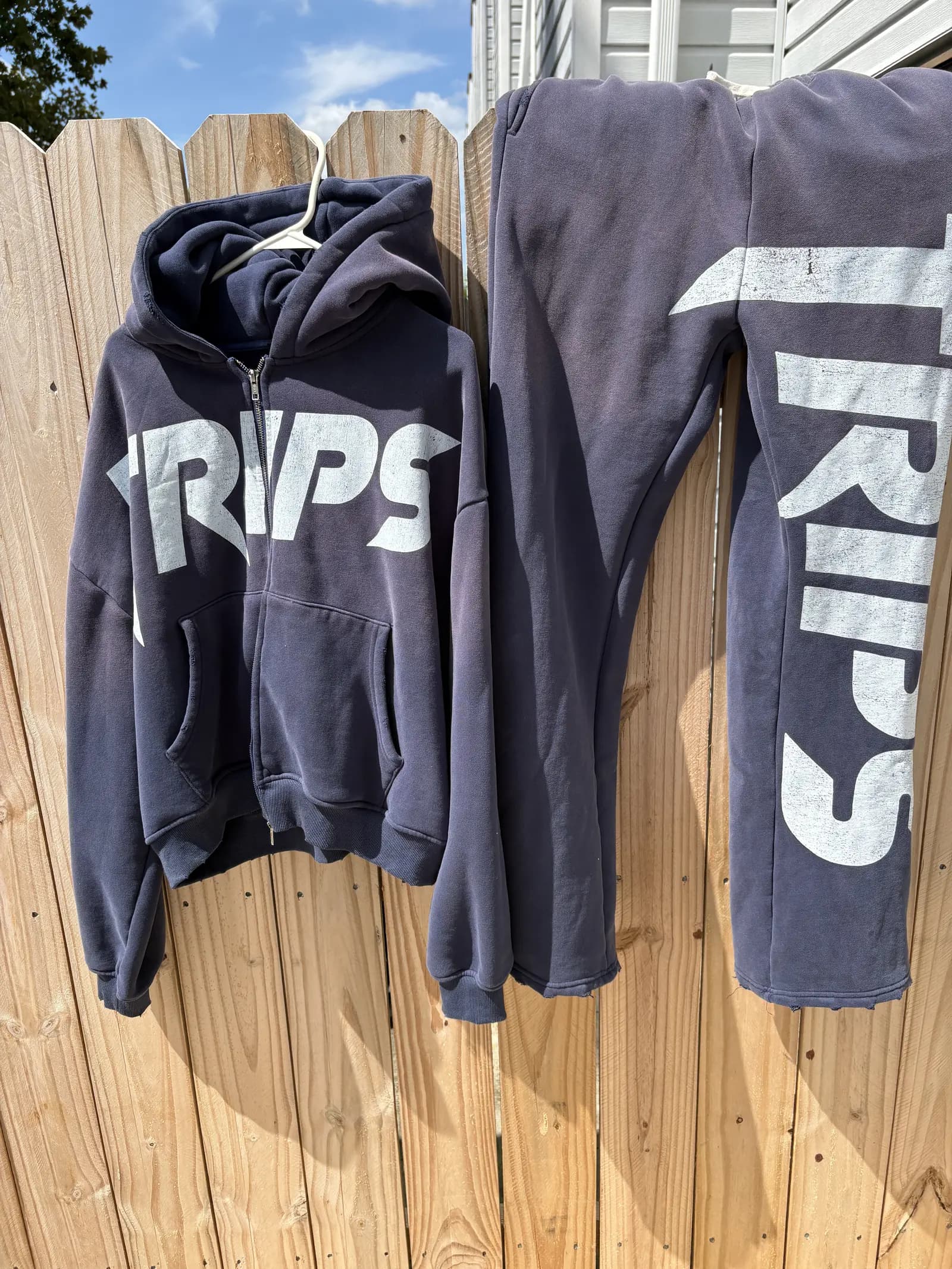 TRIPS set photographed outdoors in natural light